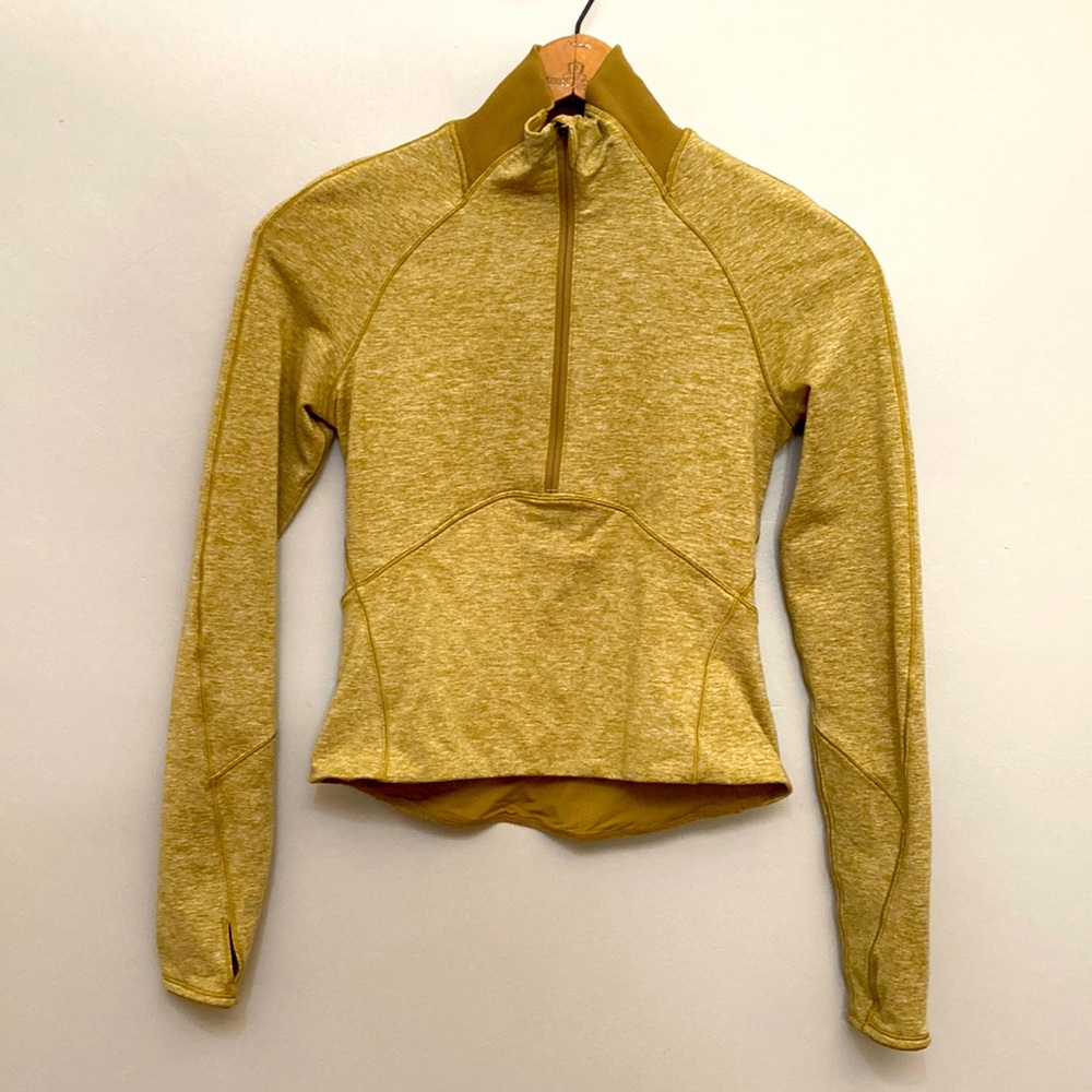 Lulu Lemon long sleeve zip mock neck top-matching leggings available